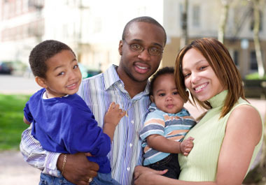 family outside