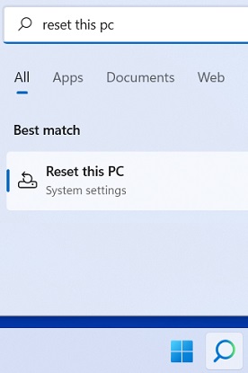 Reset this PC