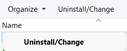 Uninstall Change